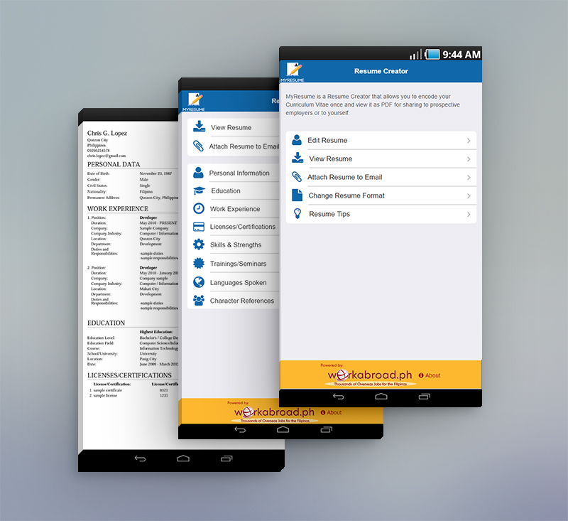 instal the new version for android ResumeMaker Professional Deluxe 20.2.1.5036